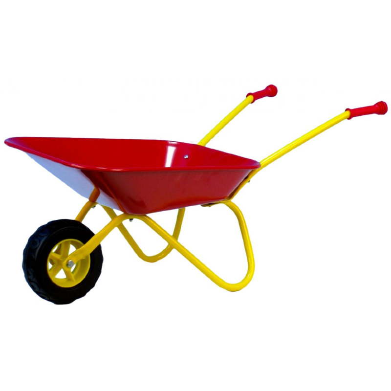 Teddies Plechové kolečko Yupee velké červené 78x40x32cm v krabici