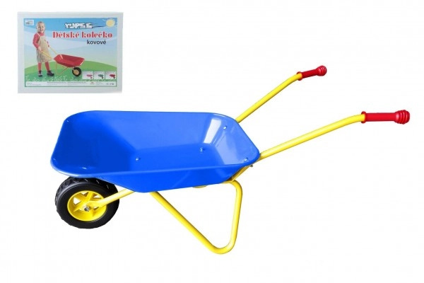 Teddies plechové kolečko Yupee velké modré 78x40x32cm v krabici
