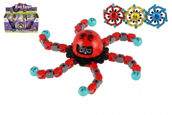 Gyroskop spinner mechanický plast 7cm svítící ve tmě