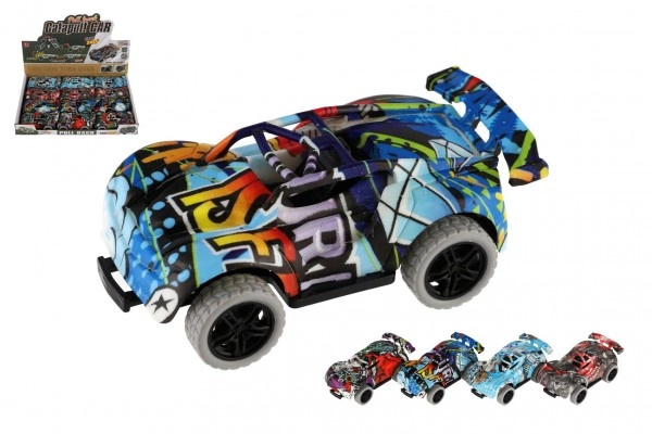 Teddies Auto kaskadérské plast 5x9cm na zpětné natažení 4 barvy