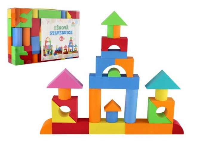 Teddies Stavebnice pěnová 81ks