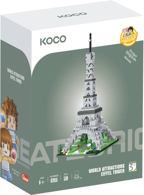 KOCO Stavebnice mini Eiffelova věž 538ks
