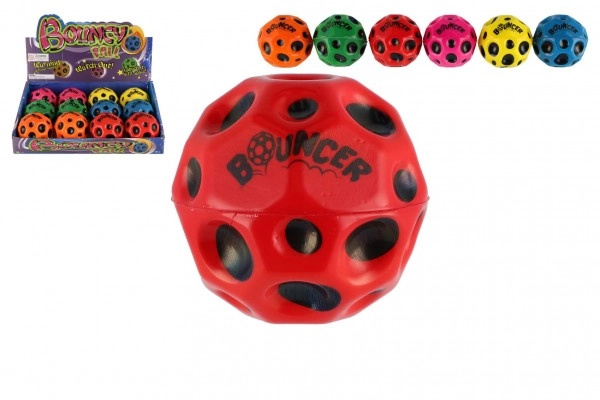 Míček extrémně skákací meteorit pěna 6cm 6 barev 12ks v boxu