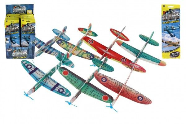 Teddies Letadlo házecí pěnové 18cm mix druhů