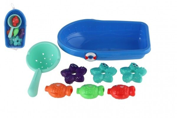Sada do vany s plastovou lodičkou a mořskými zvířaty