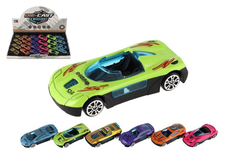 Závodní autíčko mini kov/plast 7 cm ve volném chodu