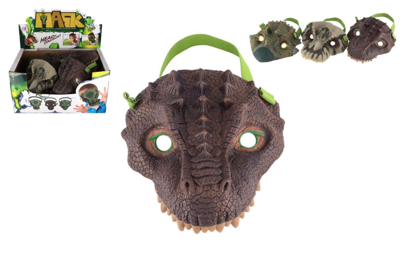 Gumová dinosauří maska na karneval