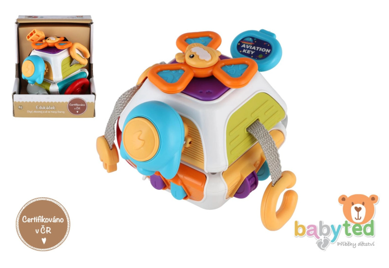 edukační kostka pro miminka 11 × 12 cm