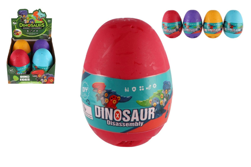 Dinosaurus šroubovací ve vejci plast 15 cm