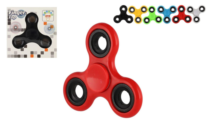 fidget spinner kovovo–plastový 7 cm, mix barev