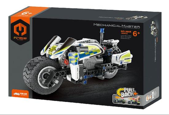 Policie Stavebnice iM.MASTER Motorka se Zpětným Natažením