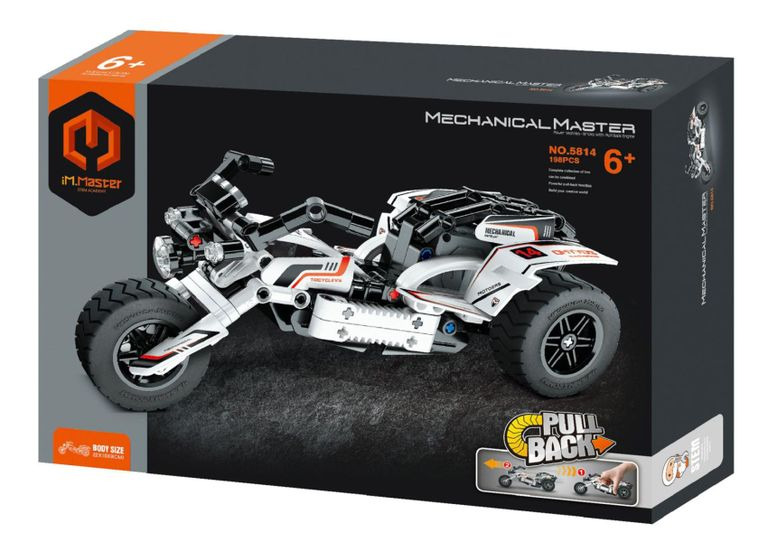 Stavebnice motorka iM.MASTER plast na zpětné natažení