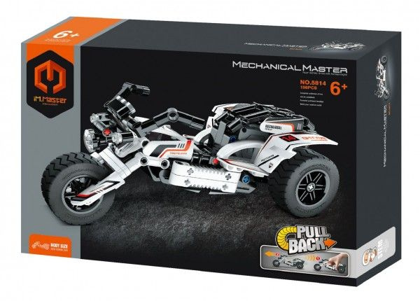 Stavebnice motorka iM.MASTER plast na zpětné natažení