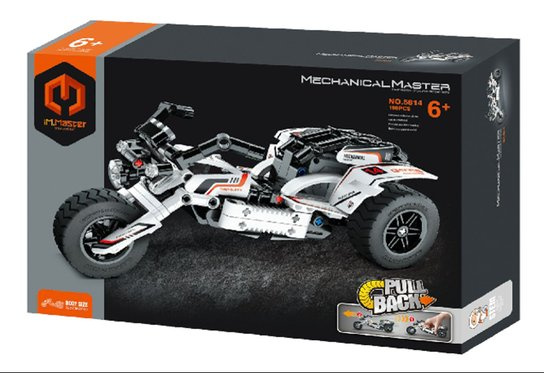 Stavebnice motorka iM.MASTER plast na zpětné natažení
