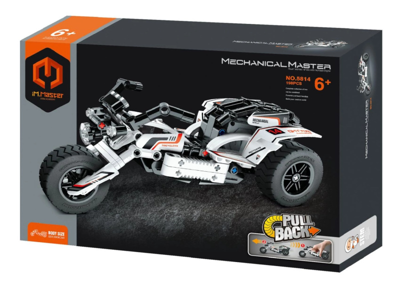 Stavebnice motorka iM.MASTER plast na zpětné natažení