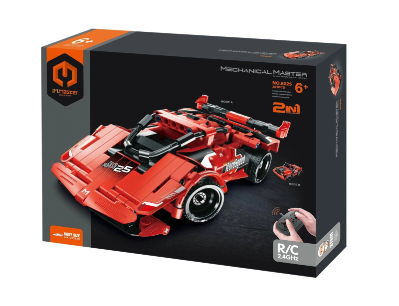 Stavebnice iM.MASTER RC auto 2 v 1, 2,4 GHz, 351 dílků
