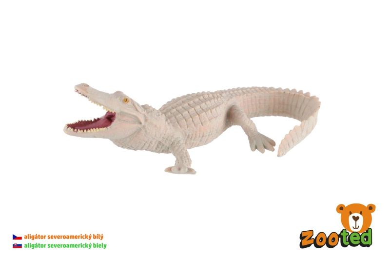 Plastová figurka bílého aligátora 15 cm