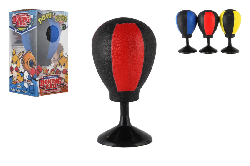 Mini stolní boxovací míček s přísavkou, 14 cm, antistresová hračka
