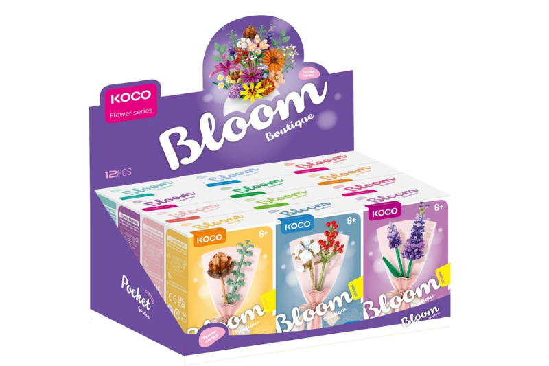 Stavebnice KOCO Bloom Boutique – malý pugét, plastový mix druhů