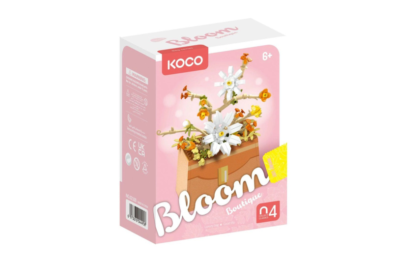 Stavebnice KOCO květina v kabelce, 232 dílků
