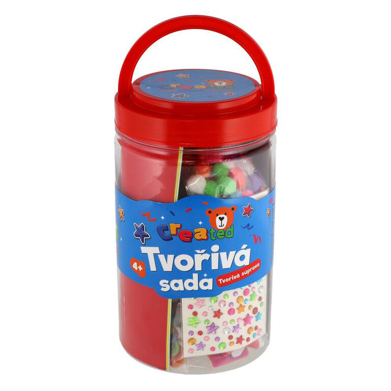 Tvořivá sada v plastové dóze 12 × 21 cm