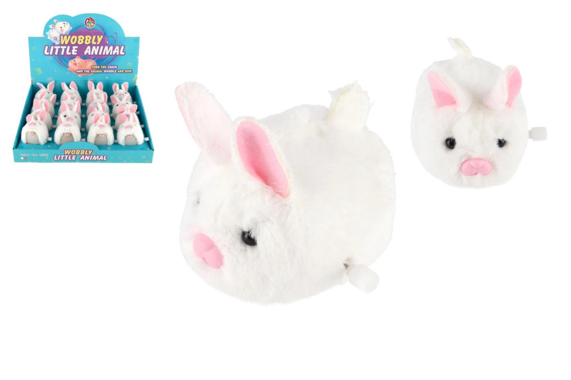 Plyšový natahovací králíček 8 cm