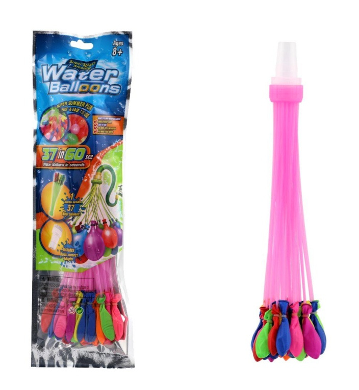 Vodní bomby se samonapouštěcím nástavcem – 37 balónků