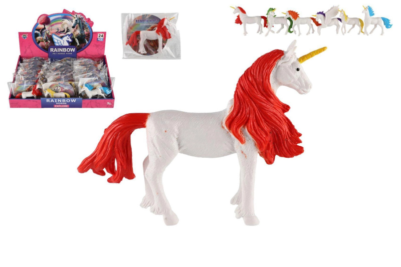 Figurka jednorožce 13 cm – mix 6 barev (v sáčku, 24 ks v boxu)