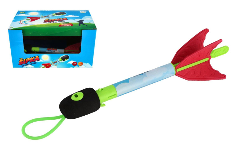 Vystřelovací šipka na baterie se světlem 27 cm - 1 kus