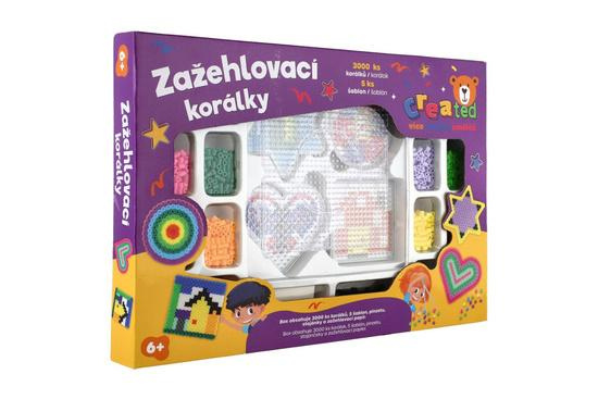 Zažehlovací korálky Created – kreativní sada 3000 ks + 4 podložky a doplňky