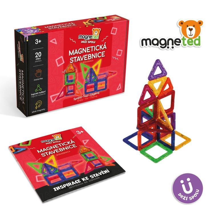 Magnetická stavebnice Magneted, 20 dílků