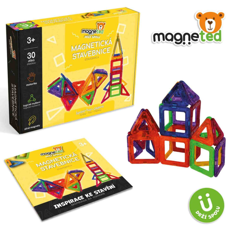Magnetická stavebnice Magneted, 30 dílků