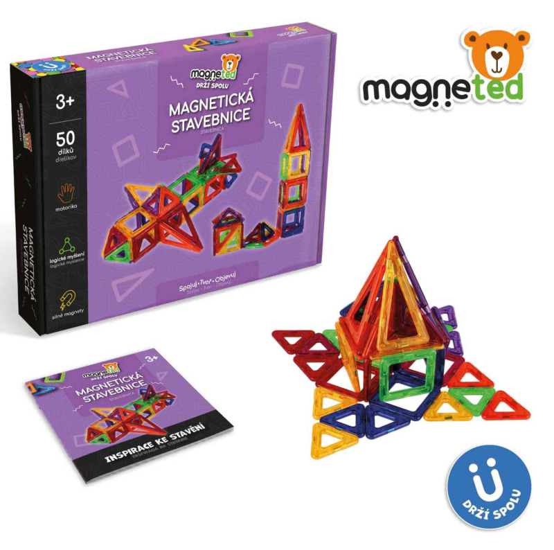 Magnetická stavebnice Magneted 50 dílků