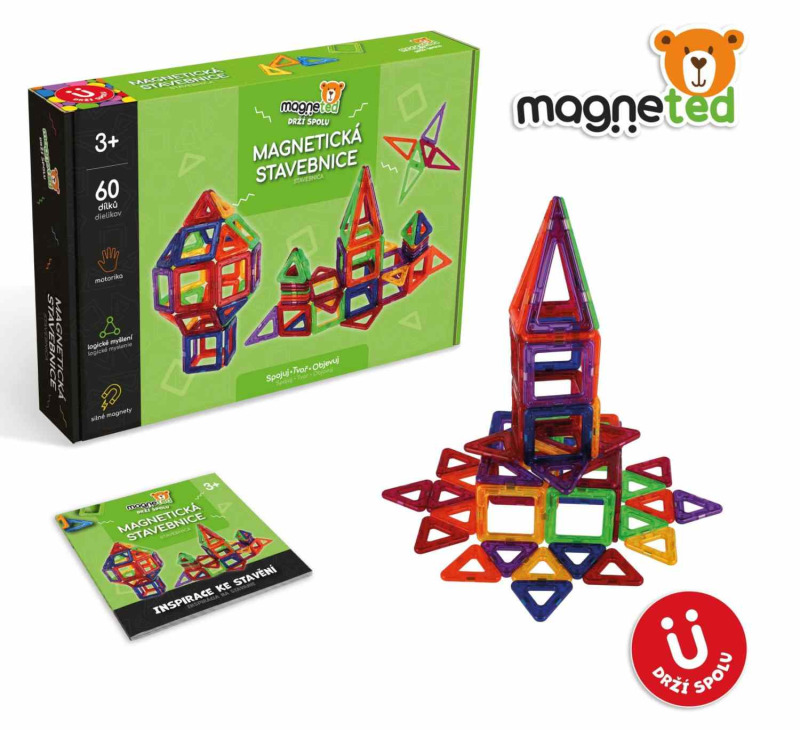 Magnetická stavebnice Magneted 60 dílků