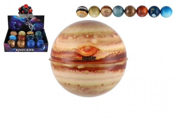 Míček extrémně skákací planety pěnový 6cm mix druhů 12 ks v boxu