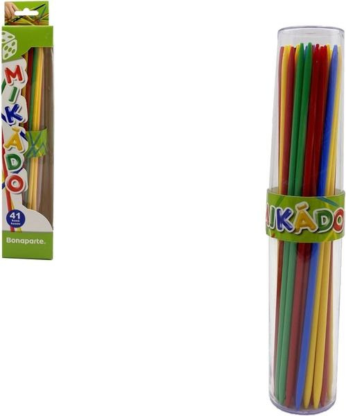 Mikádo společenská hra 41ks plast 24,5cm v plastovém pouzdru v krabičce 5,5x30x5,5cm