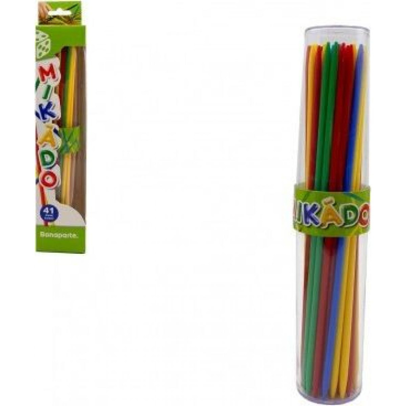 Mikádo společenská hra 41ks plast 24,5cm v plastovém pouzdru v krabičce 5,5x30x5,5cm