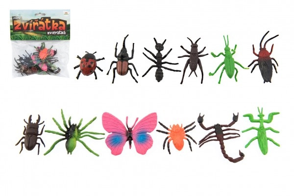 Teddies Hmyz/zvířátko mini plast 4-8cm 12 ks v sáčku