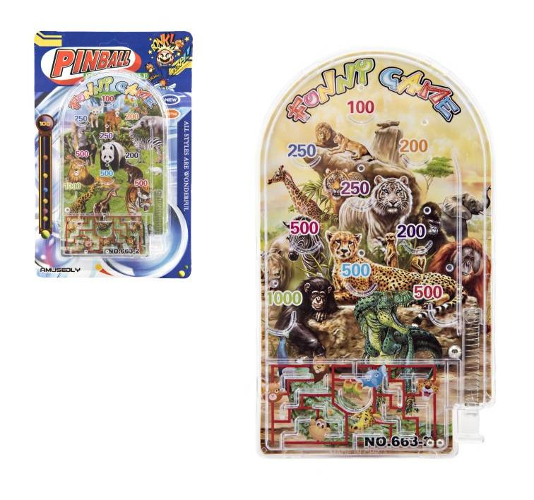 Pinball ZOO hlavolam plast 9x16cm 2 druhy na kartě