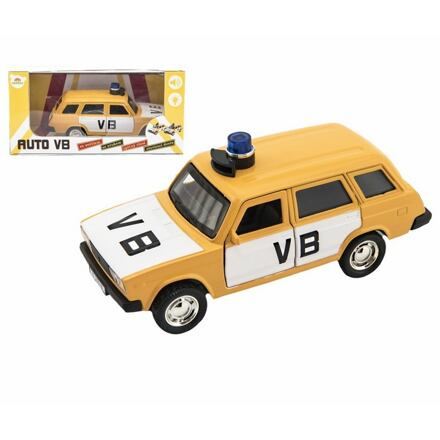 Teddies Policejní auto VB combi kov/plast 11,5cm na zpětné natažení na baterie se zvukem
