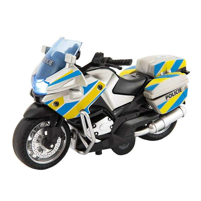 Teddies Motorka policejní 12cm kov/plast na baterie