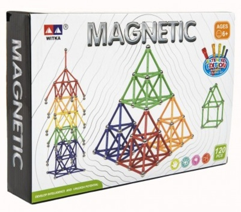 Teddies Magnetická stavebnice 120 ks