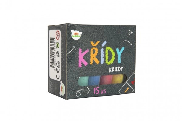Teddies Křídy barevné chodníkové 15 ks