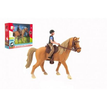 Teddies Kůň + žokej plast 15 cm