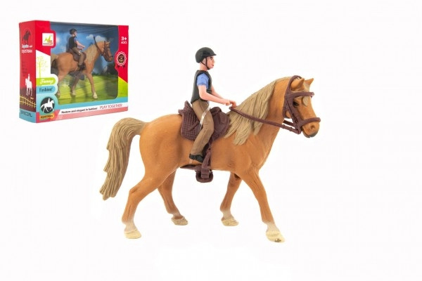 Teddies Kůň + žokej plast 15 cm