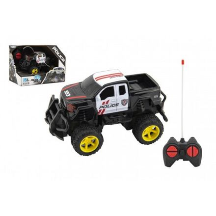Teddies Auto RC policie terénní pick up plast 16cm na baterie v krabici 19x14x13cm
