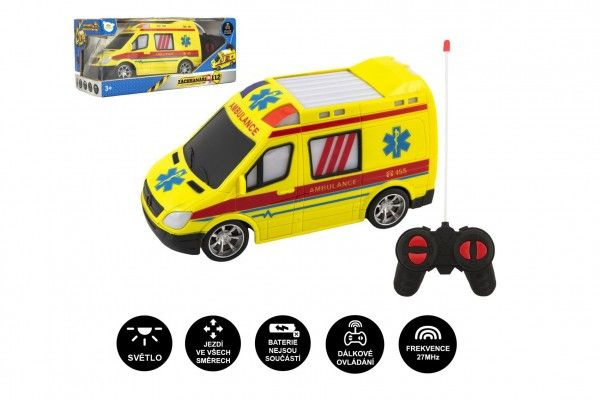 Teddies Auto RC ambulance plast 20cm na dálkové ovládání