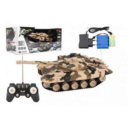 Teddies RC Tank RTR plast 27cm 40MHz na baterie žlutá 1:32