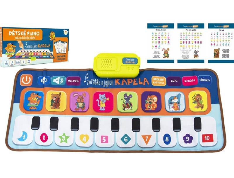 Teddies Elektronická hrací podložka pianko Zvířátka a jejich kapela