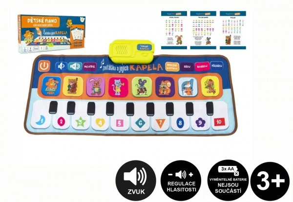 Teddies Elektronická hrací podložka pianko Zvířátka a jejich kapela